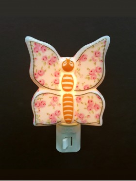 Porcelain Butterfly Night Light with Gift Box